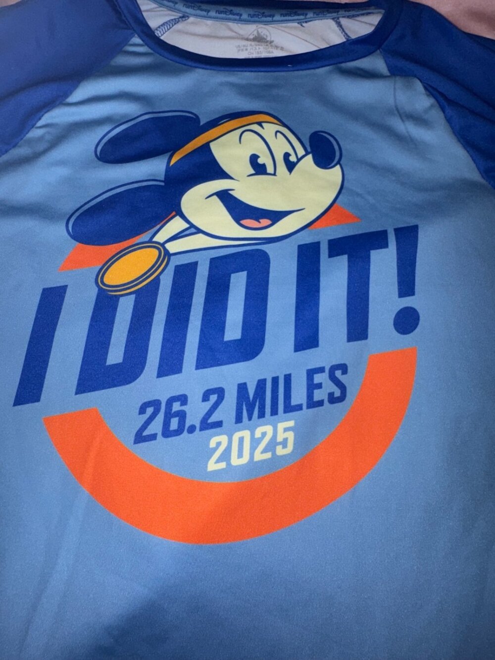 2025 runDisney Marathon Finisher 26.2 Miles Mickey Shirt XL NWT New With Tags